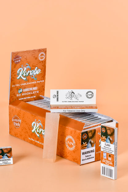 Korobo Brown 1¼ Size  100 Leaves Rolling Papers