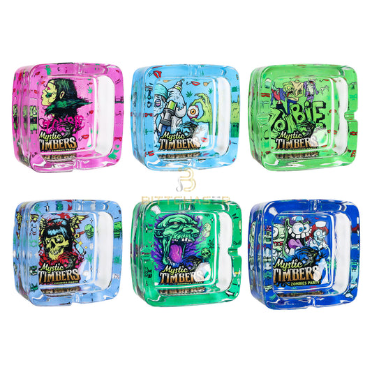 Mystic Timbers Premium Square Glass Ashtray