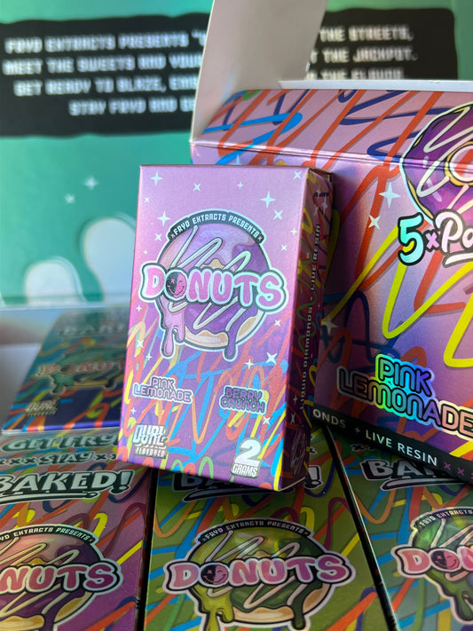 New Dual Fryd Donuts Disposable 2G Live Diamonds + Live Resin