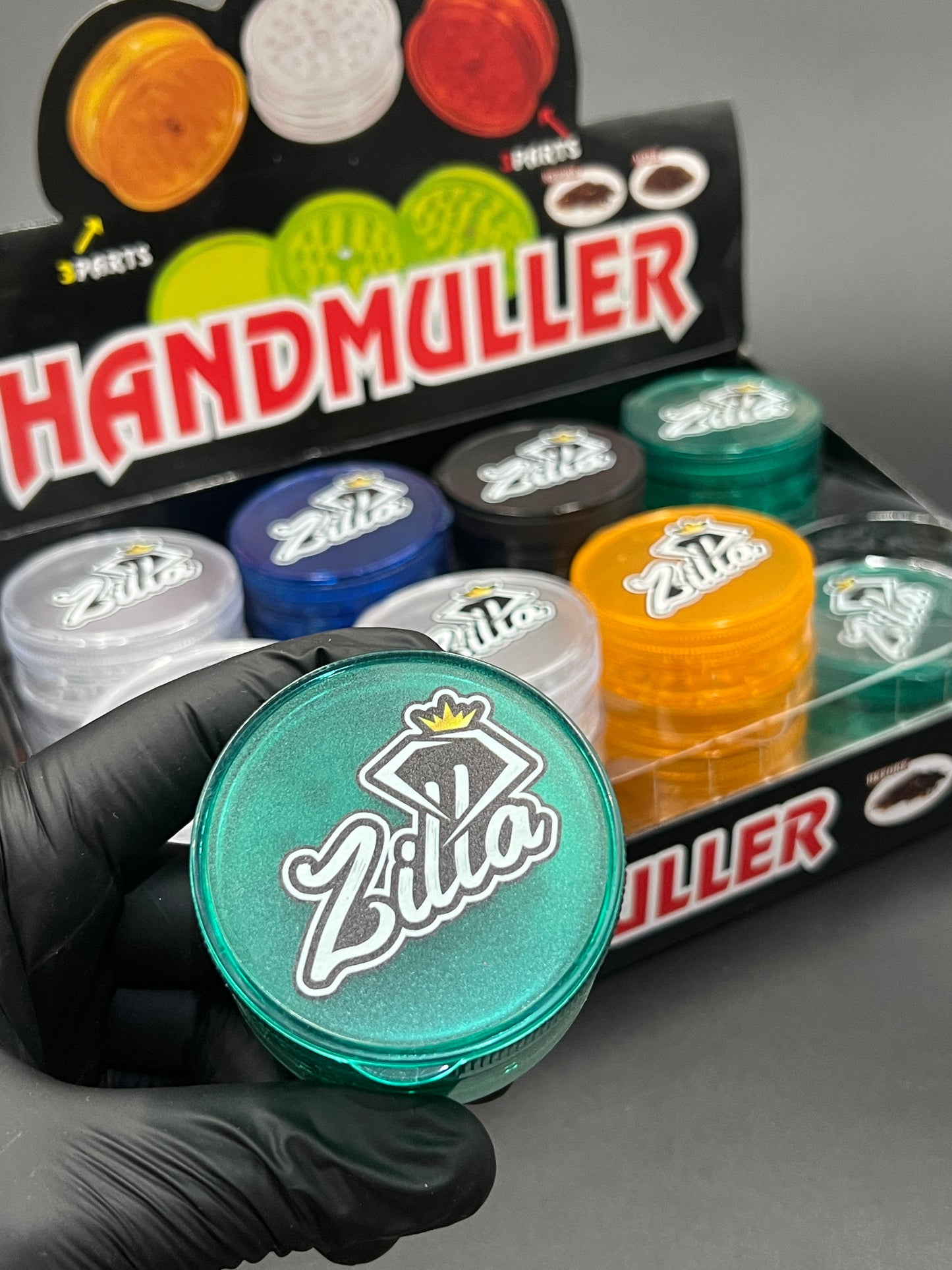 Zilla 60mm 3-Part Acrylic Plastic Grinder