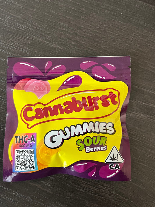 Cannaburst Sour Berries Gummies- 1000mg THCA