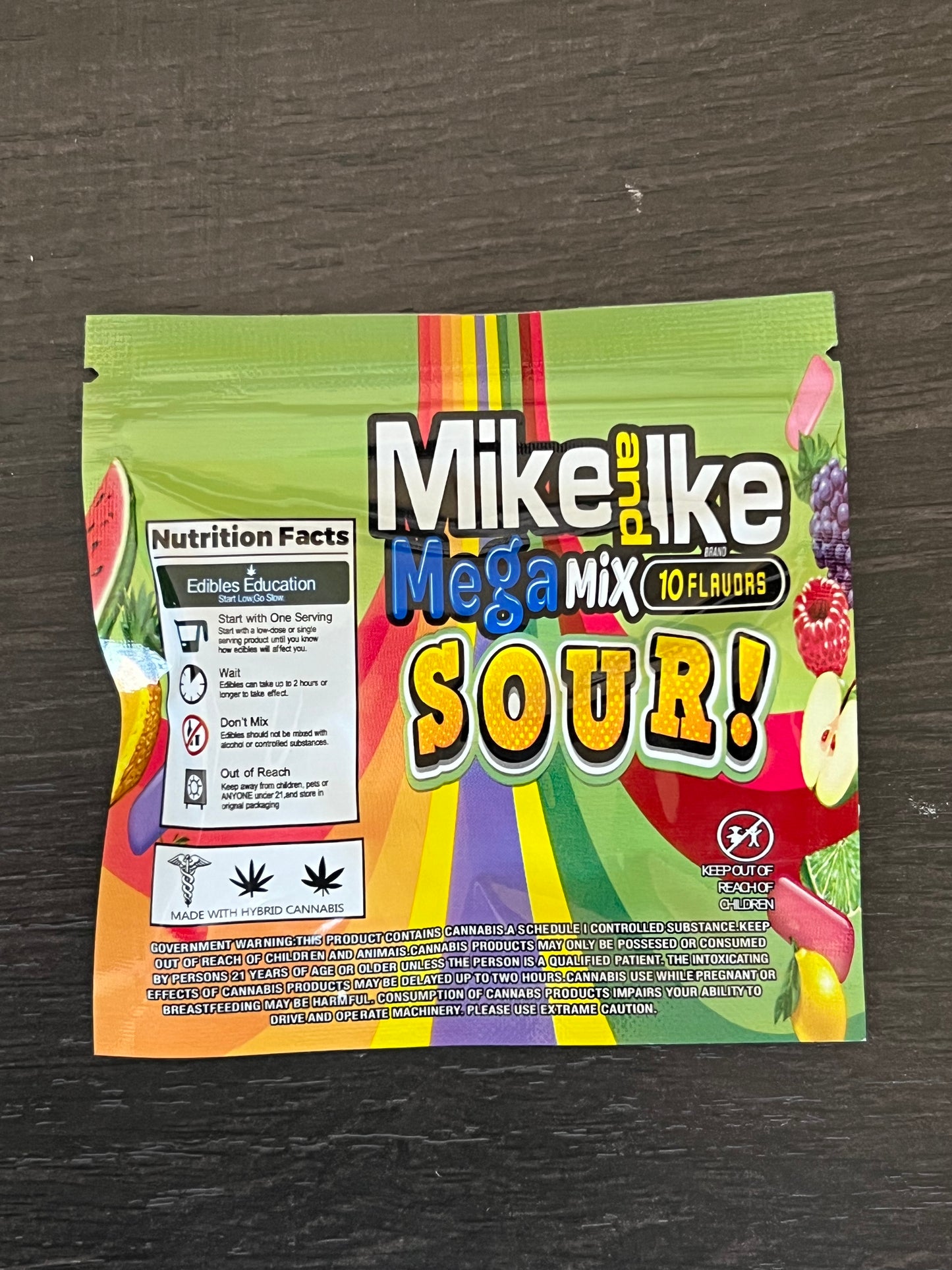 Mike & Ike Megamix Sour Gummies- 1000mg - Bittchaser