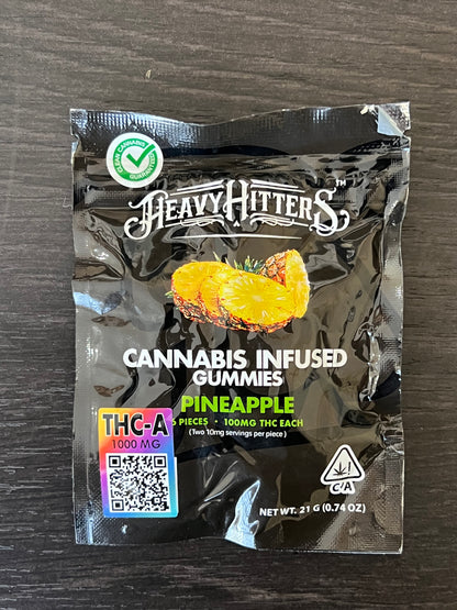 Heavy Hitters Infused Pineapple Gummies - 1000mg THCA - Bittchaser