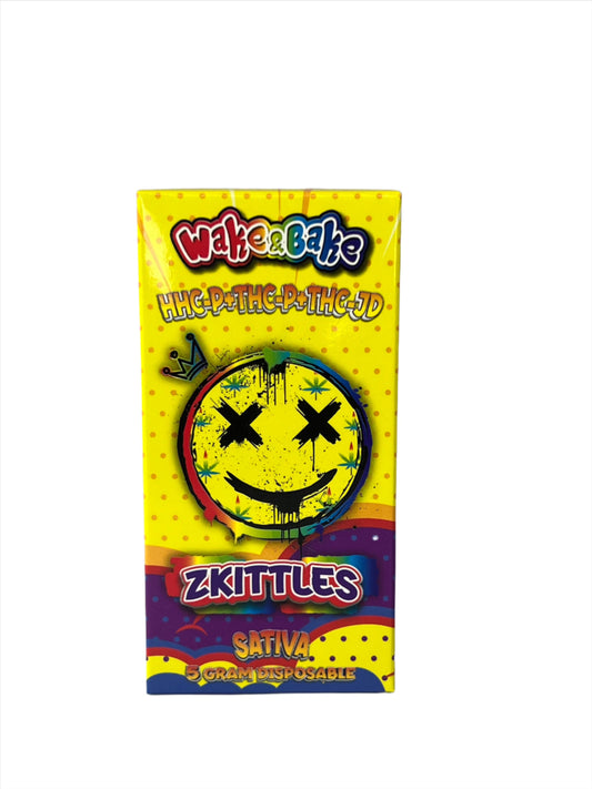 Wake&Bake  HHC-P+THC-P+THC-JD Disposable 5Gram Vape - Zkittles - Bittchaser