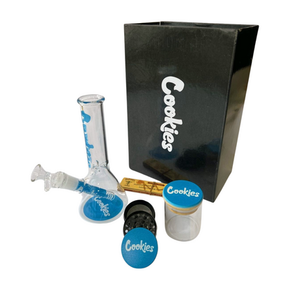 Cookies 11" Glass Bong Blue Kit - Bittchaser