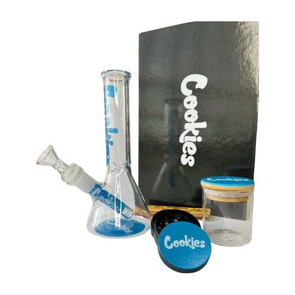 Cookies 11" Glass Bong Blue Kit - Bittchaser