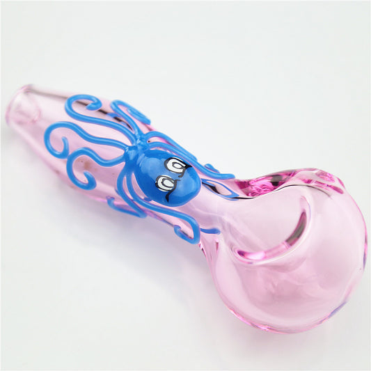 Hippculture Smoking Octopus Pipe Pink color Design