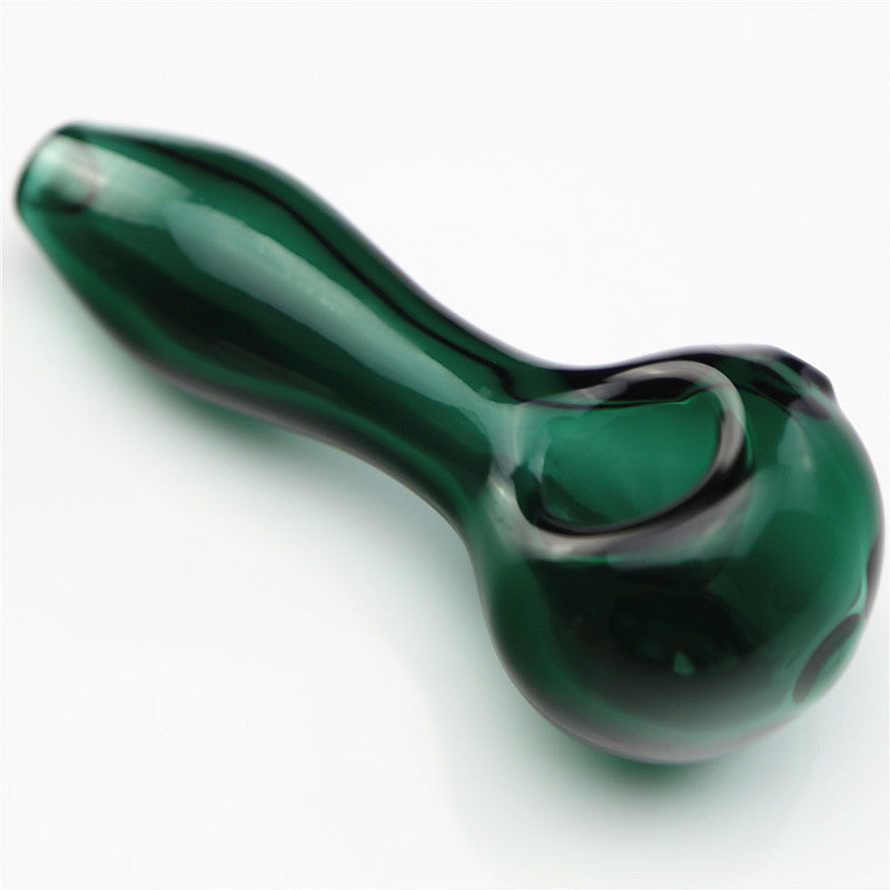 Classic Glass Smoking Spoon | Dark Green