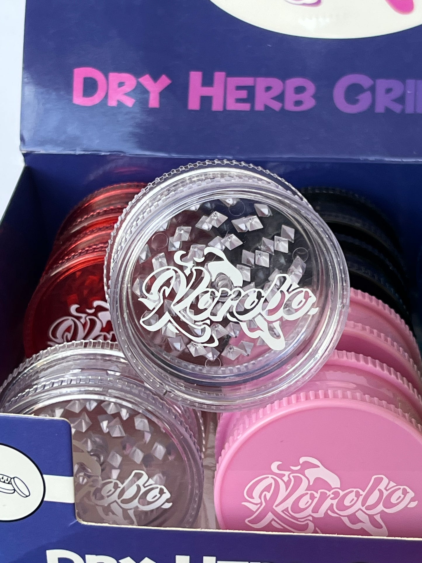 Korobo 60mm 2-Part Acrylic Plastic Grinders