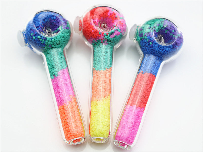 Hippculture Multi colored Glass smoking pipes - Bittchaser