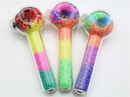 Hippculture Multi colored Glass smoking pipes - Bittchaser