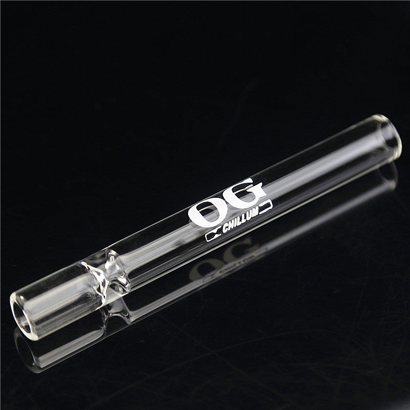 OG Chillum Glass smoking pipe straight design