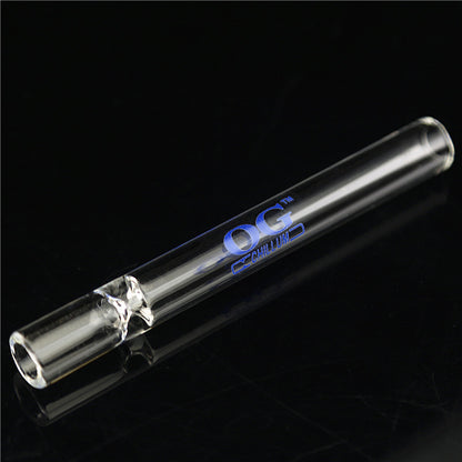 OG Chillum Glass smoking pipe|Straight Blue design - Bittchaser