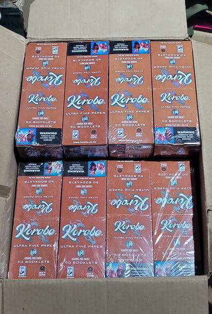 Korobo Brown Regular Size 100 Leaves Rolling Papers - Bittchaser Smoke Shop