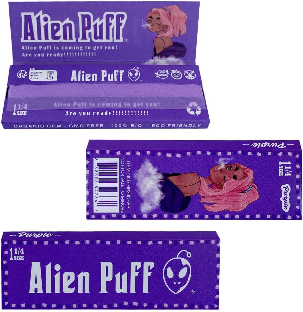 Alien Go 1 1/4 Size Purple Rolling Papers