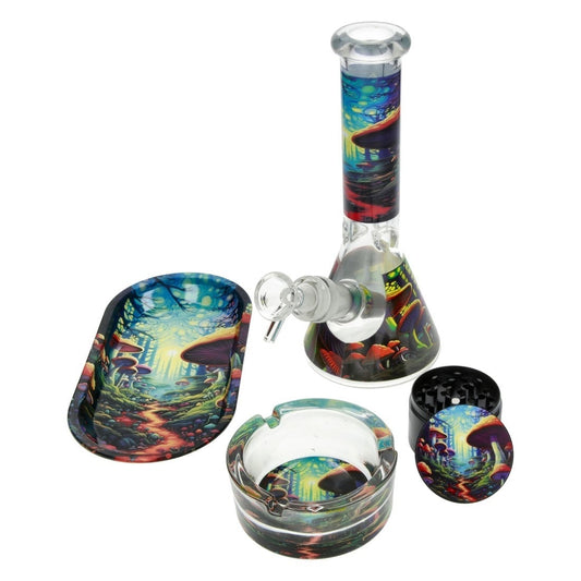 Mushrooms Multi-Accessory Bong Set