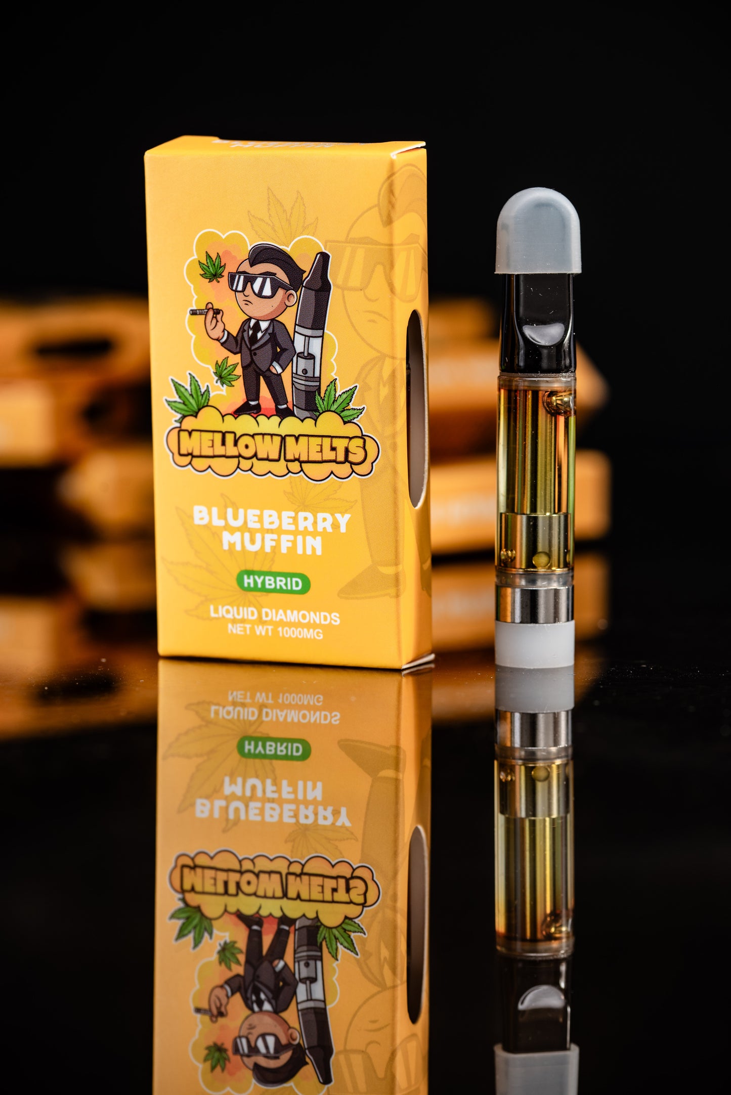 Mellow Melts Hybrid (1000mg) Liquid Diamonds Delta-8 Blend Vape Cartridges