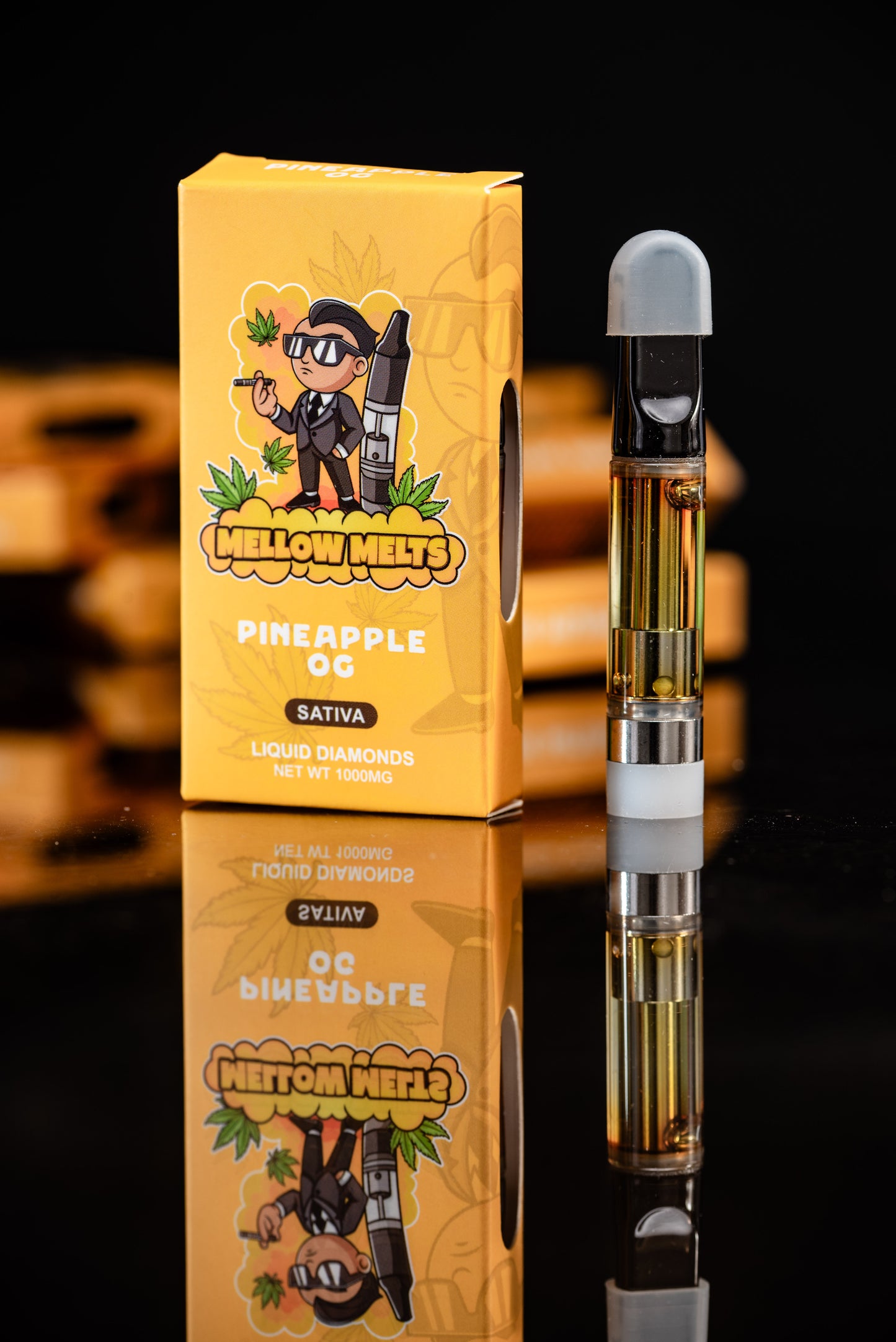 Mellow Melts STVA (1000mg) Liquid Diamonds Delta-8 Blend Vape Cartridges