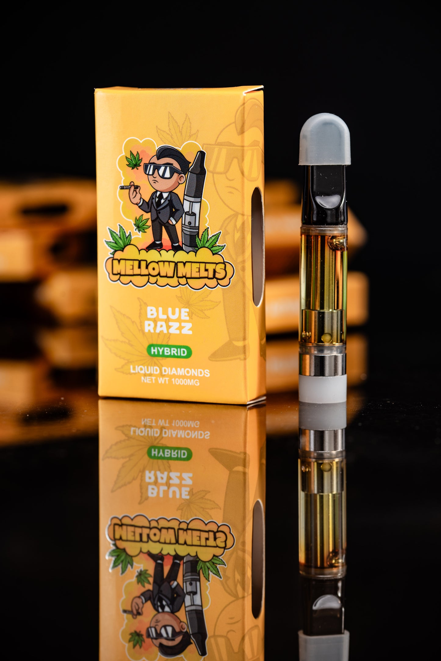 Mellow Melts Hybrid (1000mg) Liquid Diamonds Delta-8 Blend Vape Cartridges