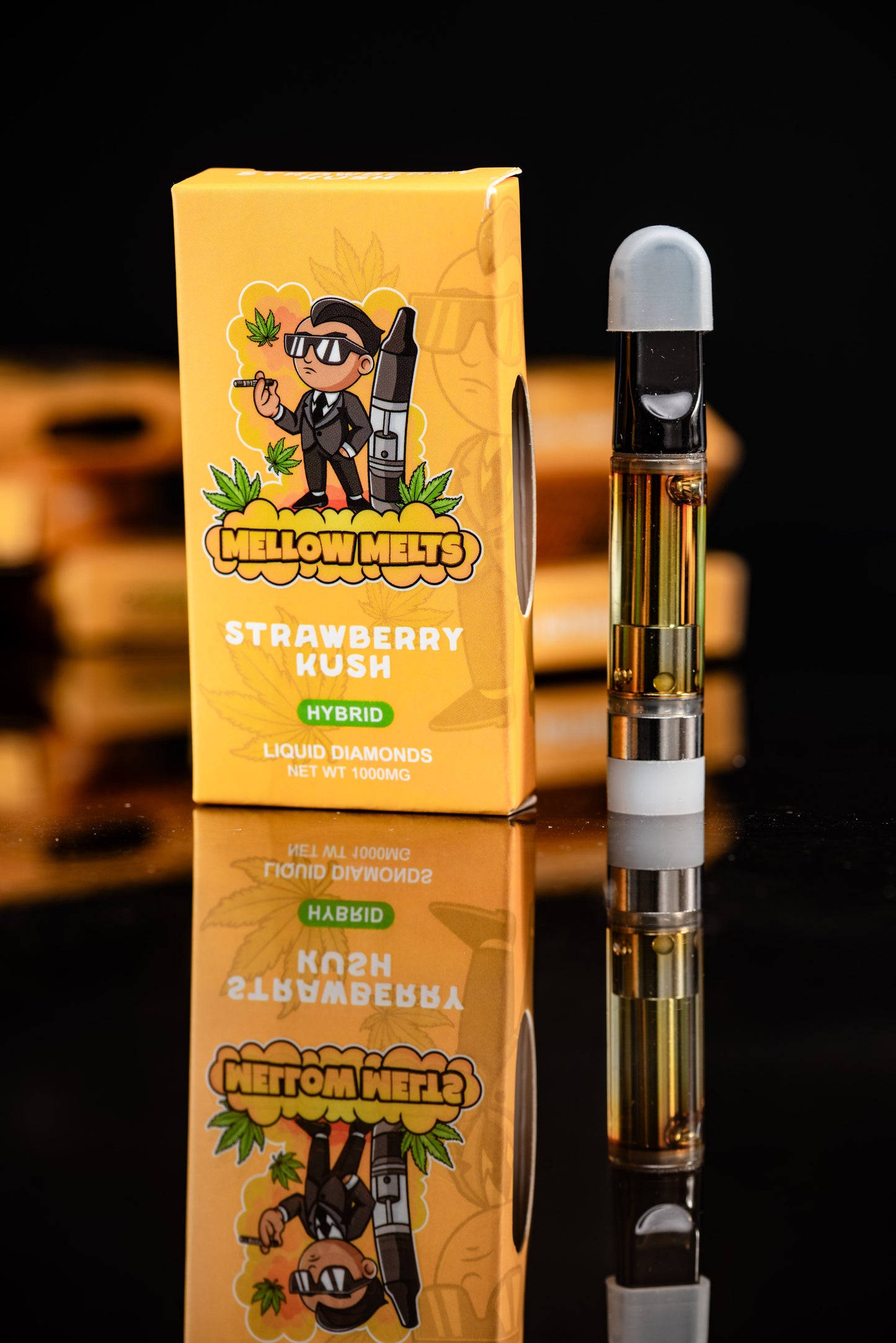 Mellow Melts Hybrid (1000mg) Liquid Diamonds Delta-8 Blend Vape Cartridges