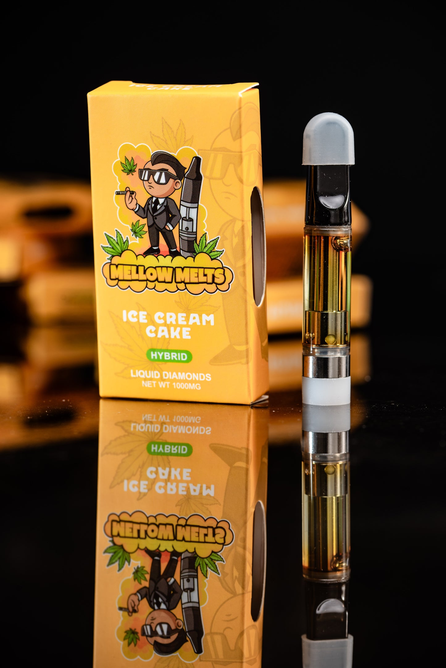 Mellow Melts Hybrid (1000mg) Liquid Diamonds Delta-8 Blend Vape Cartridges