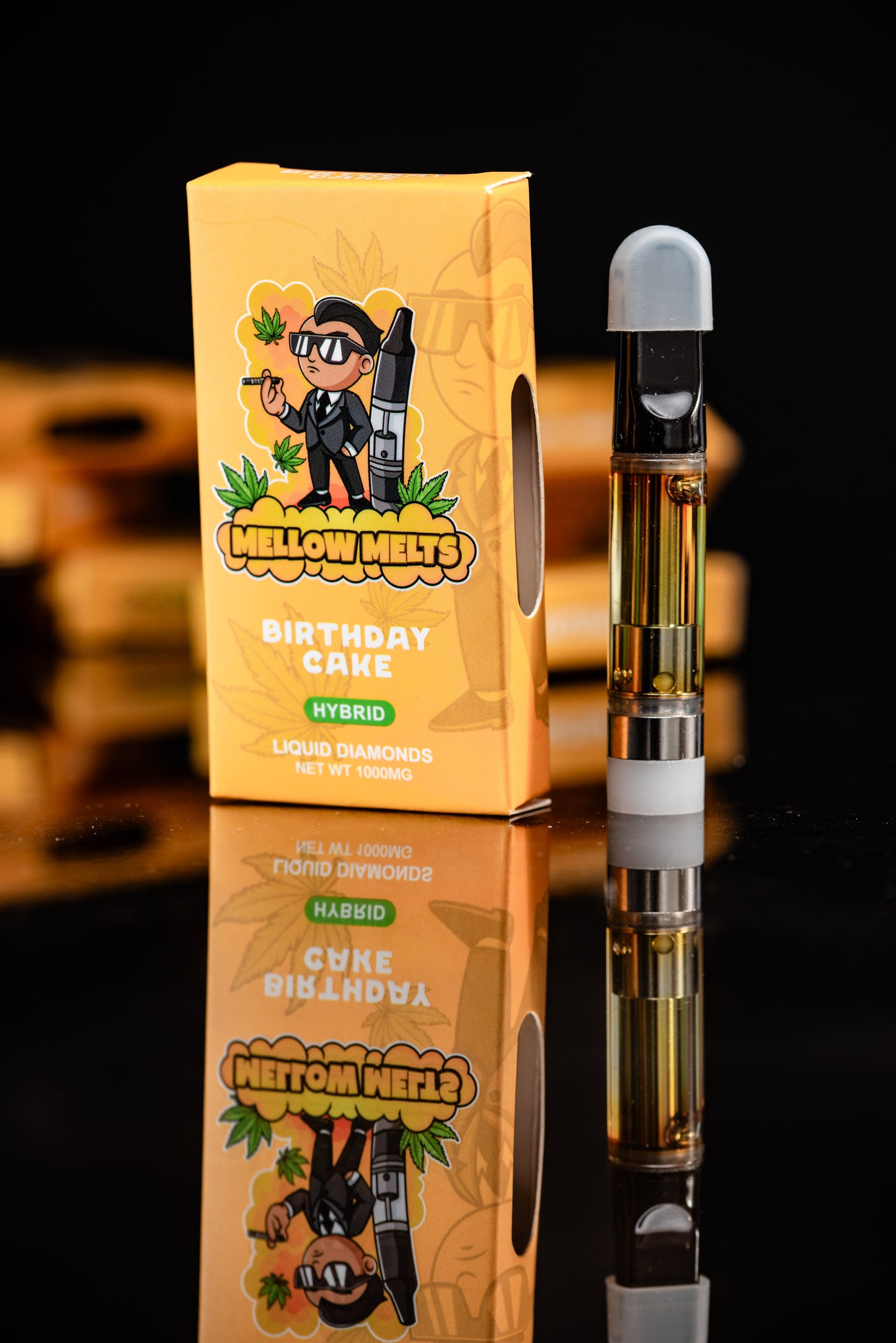 Mellow Melts Hybrid (1000mg) Liquid Diamonds Delta-8 Blend Vape Cartridges