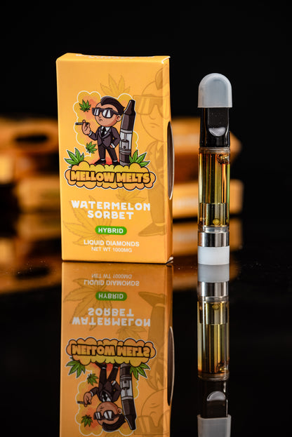 Mellow Melts Hybrid (1000mg) Liquid Diamonds Delta-8 Blend Vape Cartridges