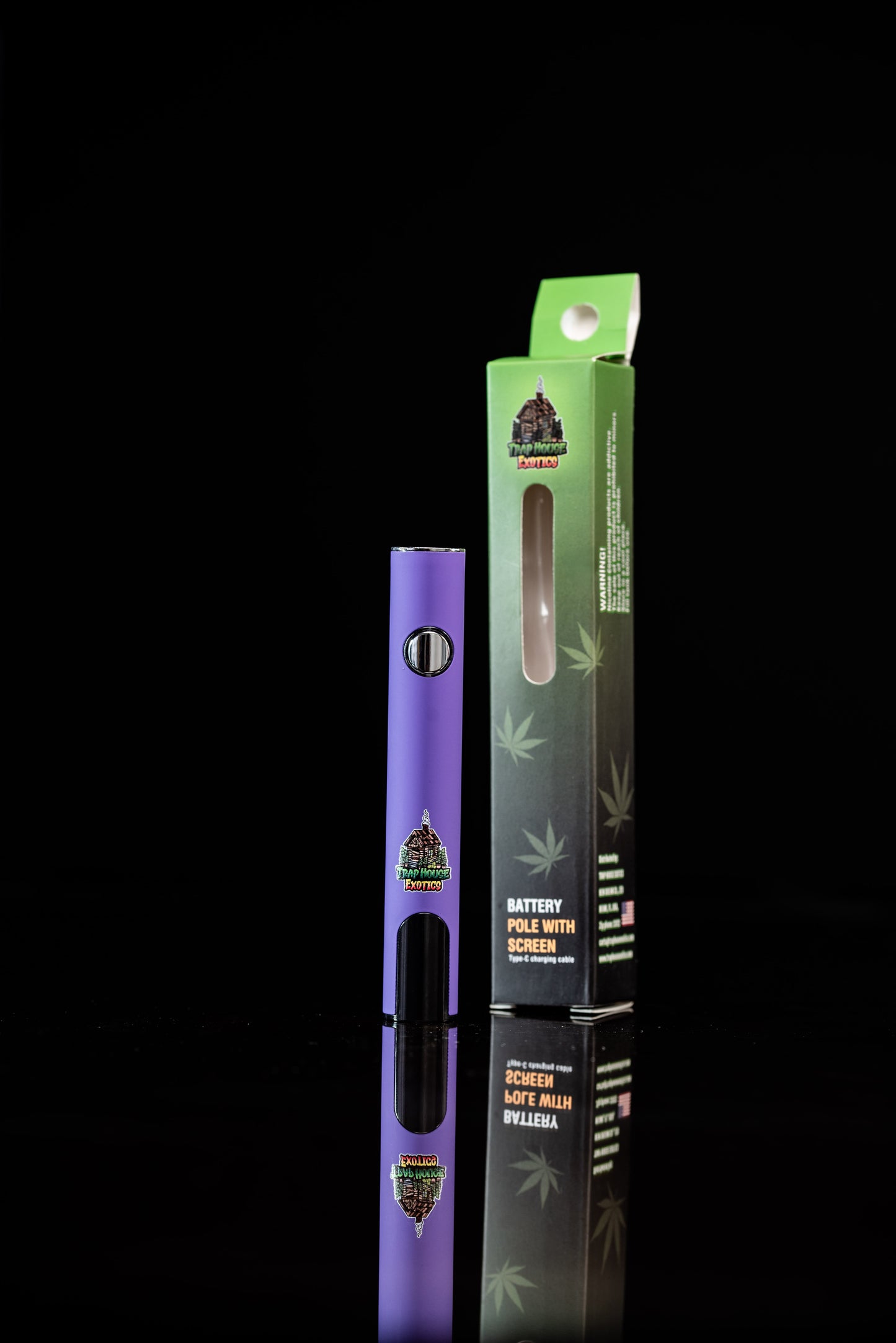 Trap House Exotics 400mah Cartridge Pen Battery - (Purple Colour)