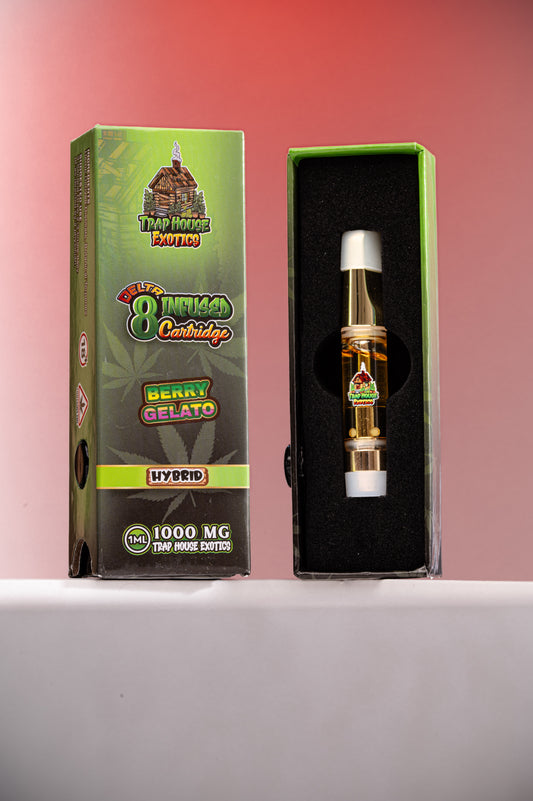 Trap House Exotics Berry Gelato Delta-8 THC Vape Cartridge (1000mg)