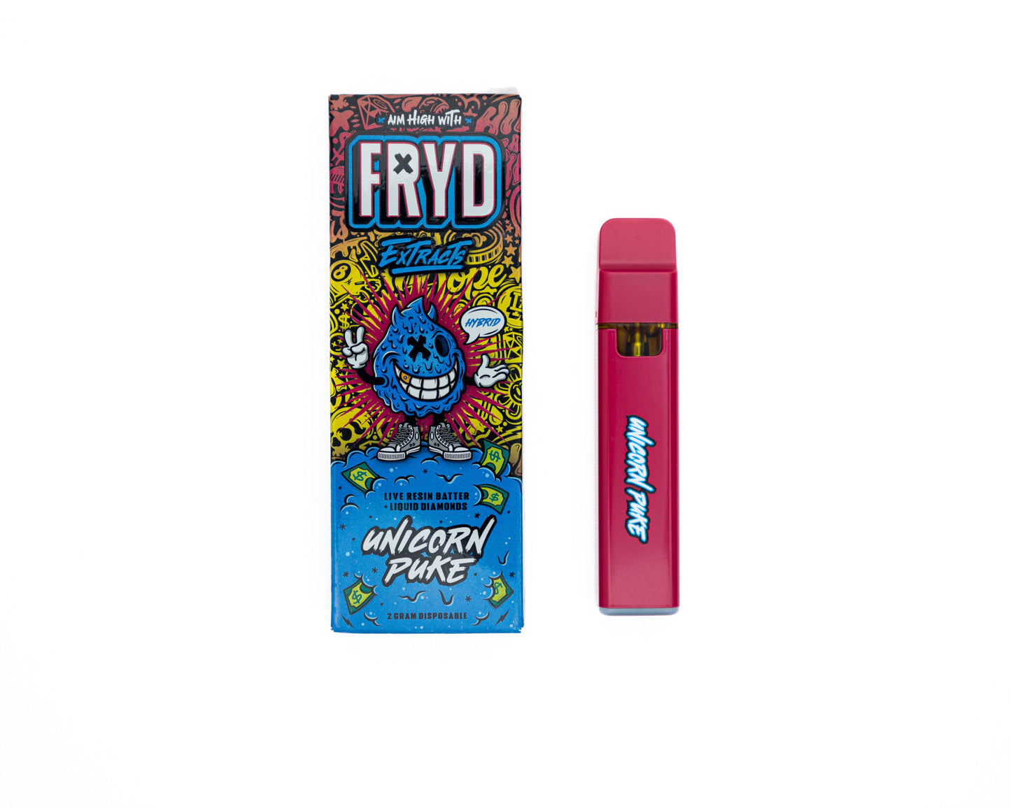 FRYD Extracts Live Resin Batter Liquid Diamonds 2000mg 2G Disposable Rechargeable Carts