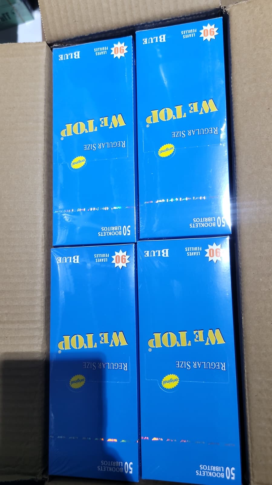 Wetop Blue White Rice Papers 82 Leaves Rolling Papers - Bittchaser Smoke Shop