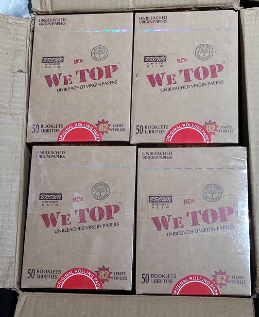 Wetop Brown Kingsize Slim 82 Leaves Rolling Papers - Bittchaser Smoke Shop