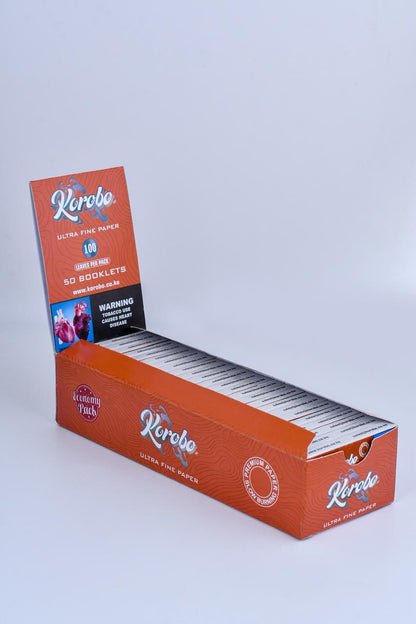 Korobo Brown Regular Size 100 Leaves Rolling Papers - Bittchaser Smoke Shop