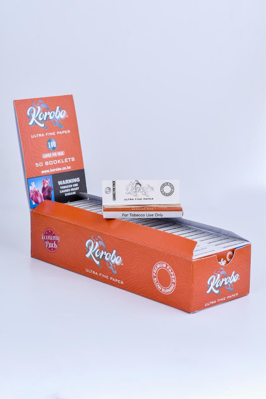 Korobo Brown Regular Size 100 Leaves Rolling Papers - Bittchaser Smoke Shop