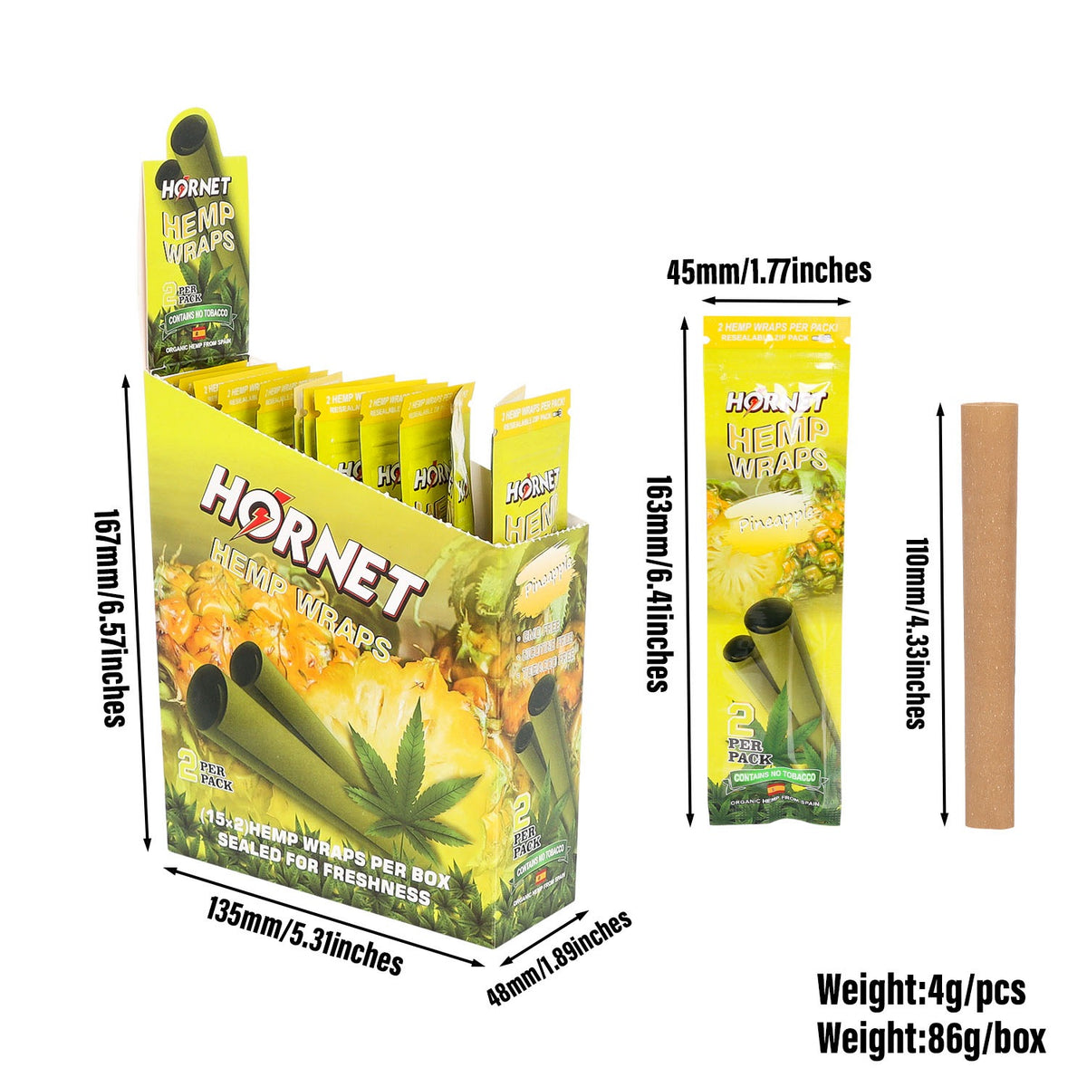 Hornet Flavored Hemp Wraps