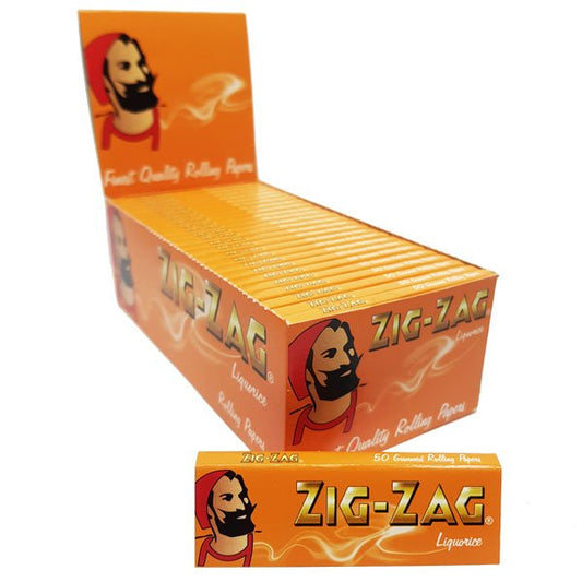 Zig-Zag Dark Brown Chocolate Liquorice Rolling Papers - Full Box