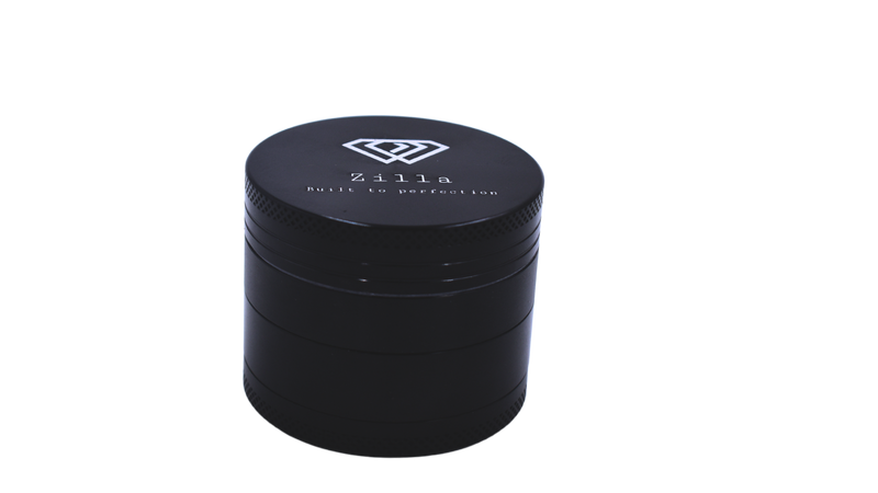Zilla Hard Top Aluminium Grinder - Black - Bittchaser Smoke Shop