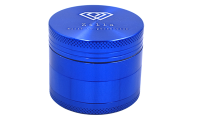 Zilla Aluminium 50mm (Medium Size) Grinder - Blue - Bittchaser Smoke Shop