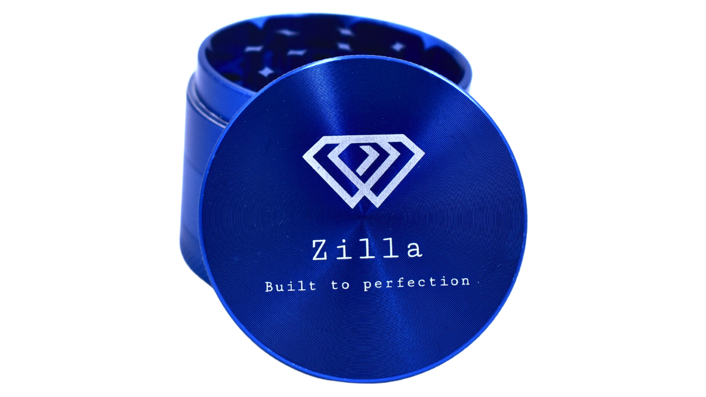 Zilla Aluminium 50mm (Medium Size) Grinder - Blue
