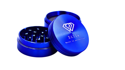 Zilla Aluminium 50mm (Medium Size) Grinder - Blue - Bittchaser Smoke Shop