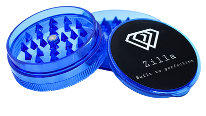 Zilla Blue Plastic Grinder(3 Layer-Large) - Bittchaser