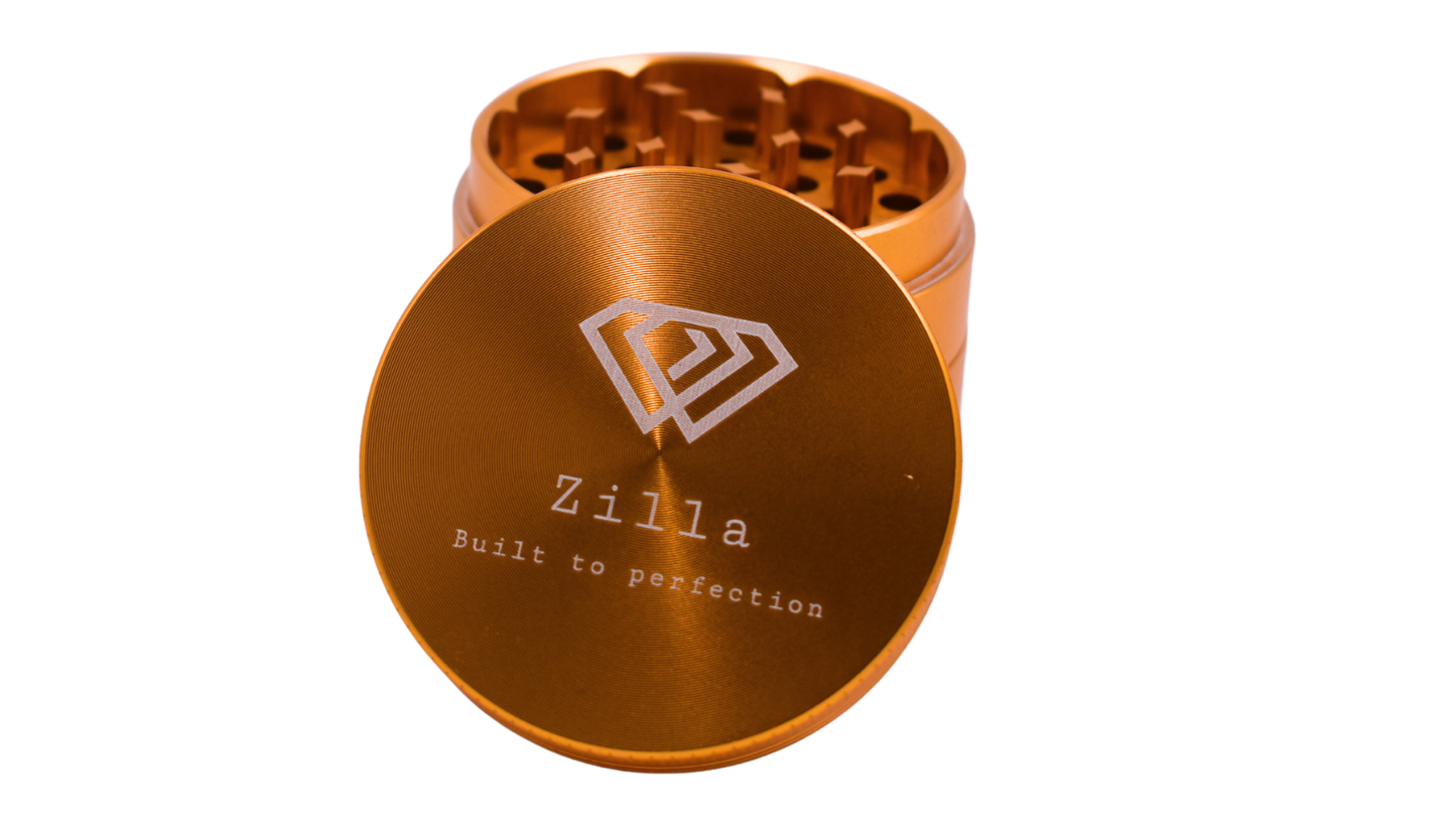 Zilla Aluminium 50mm (Medium Size) Grinder - Gold