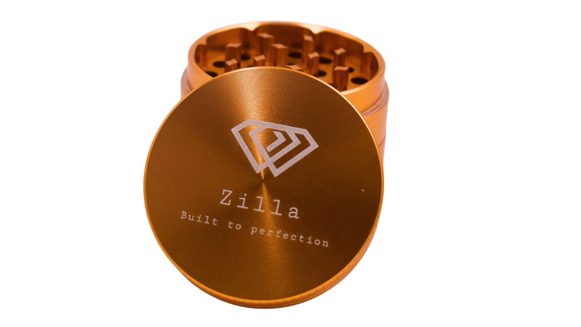 Zilla Aluminium 50mm (Medium Size) Grinder - Gold - Bittchaser Smoke Shop