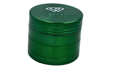 Zilla Aluminium 50mm (Medium Size) Grinder - Green - Bittchaser Smoke Shop