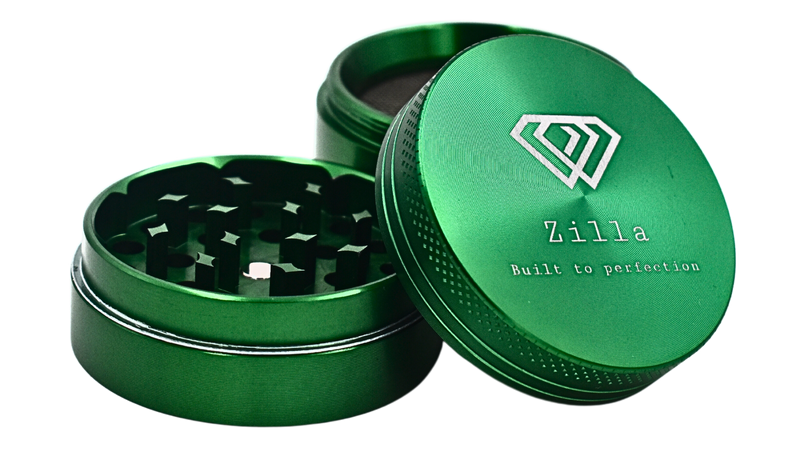 Zilla Hard Top Aluminium Grinder - Green
