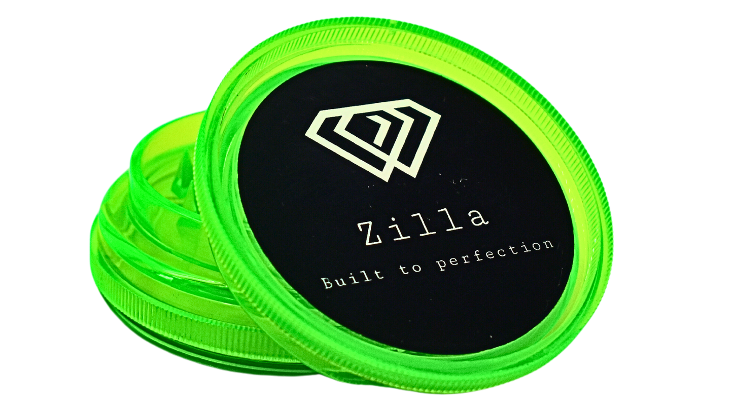 Zilla Green Plastic Grinder(2 Layer-Small)
