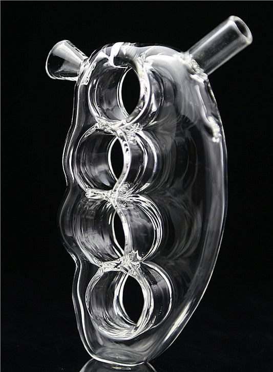 Glass knuckle Pipe | Clear