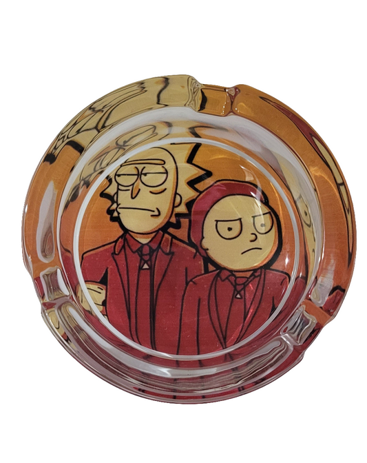 Rick and Morty Premium Round Glass Ashtray