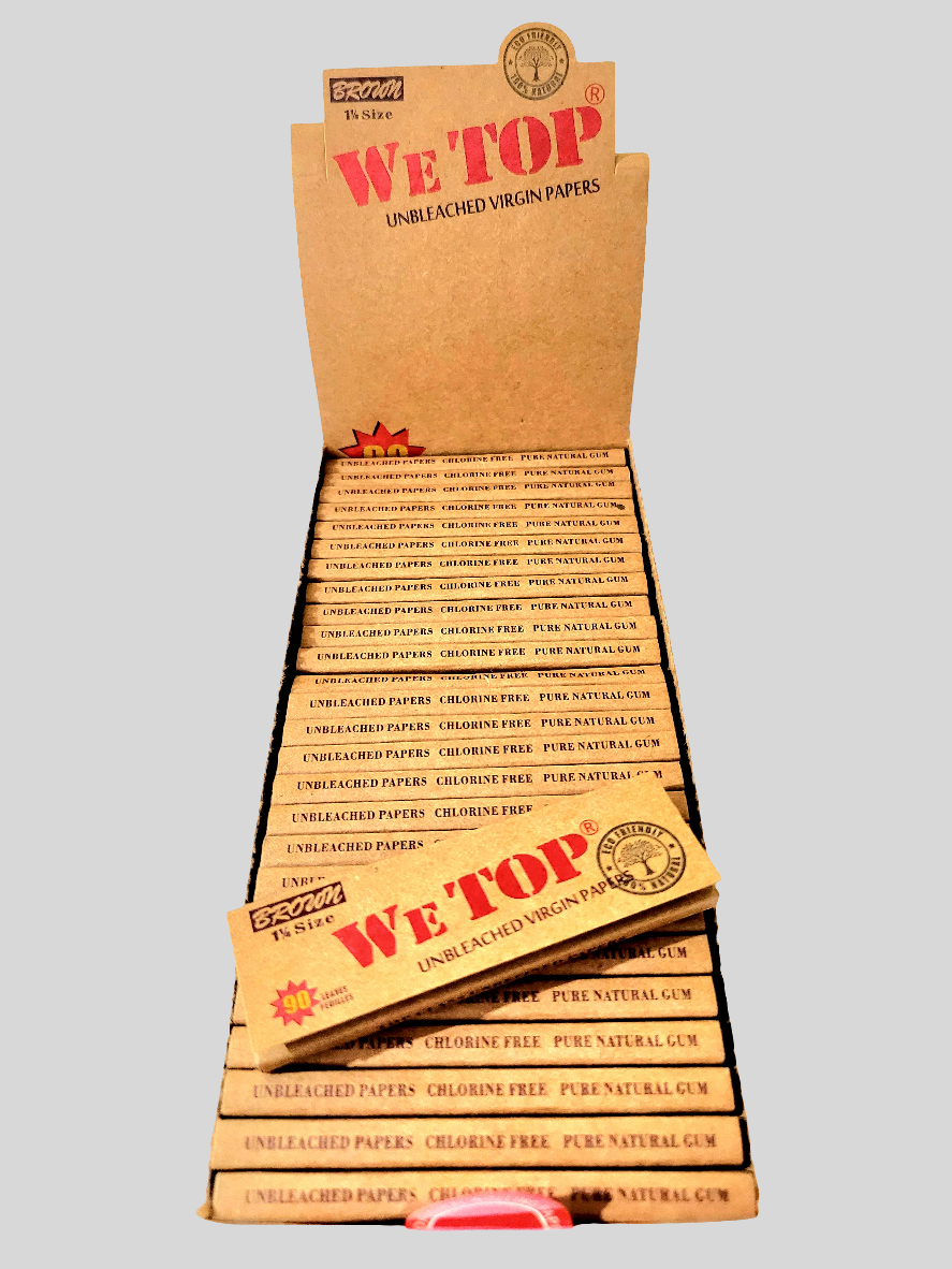 Wetop 1¼ Brown Rolling Papers - 90 Leaves!