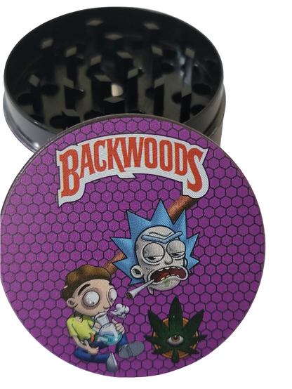 Backwood x Rick&Morty 50mm Zinc 4 Part Grinder - Purple